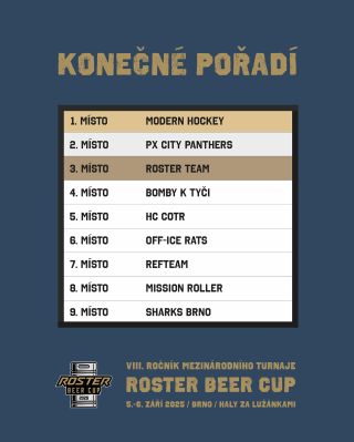 Vítězem letošního turnaje ROSTER BEER CUP 2025 se potřetí v řadě stává tým @modernhockey.eu ! Gratulujeme! #rosterbeercup...